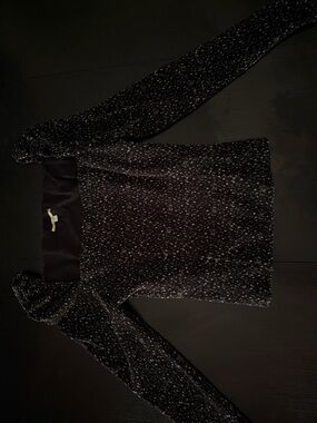 Gianni Bini Brown Top with Yellow Brand Ribbon